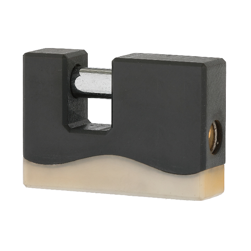Plastic Covered Rectangular Type Iron Padlock