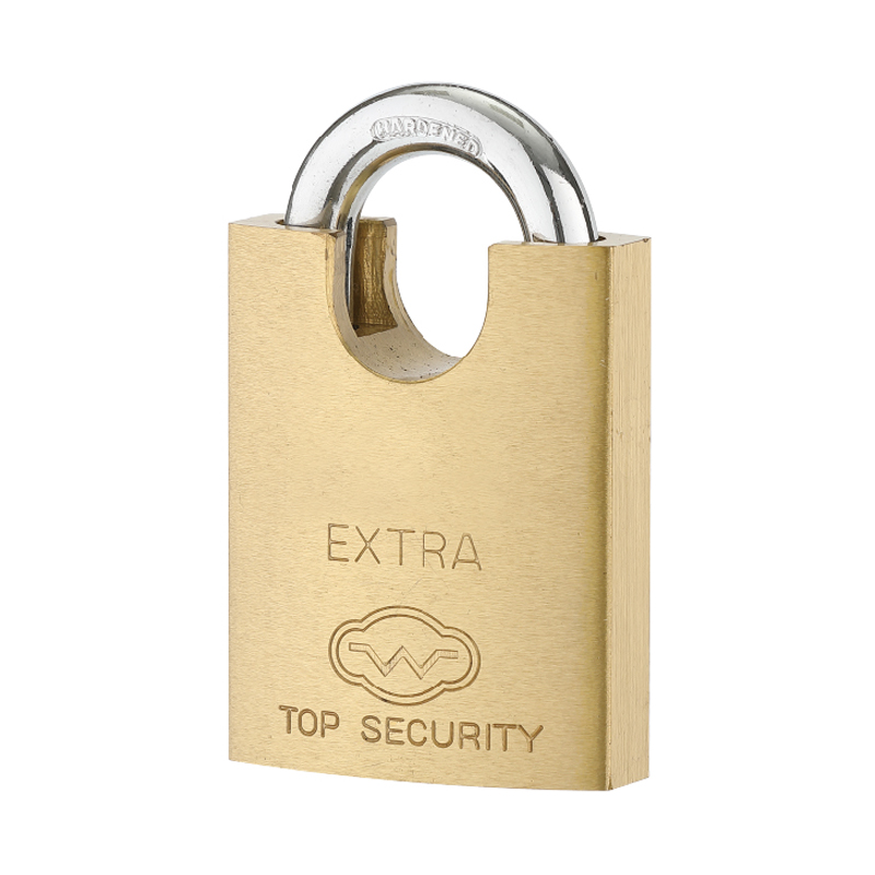 New Brass Arc Type Shackle Protected Vane Padlock